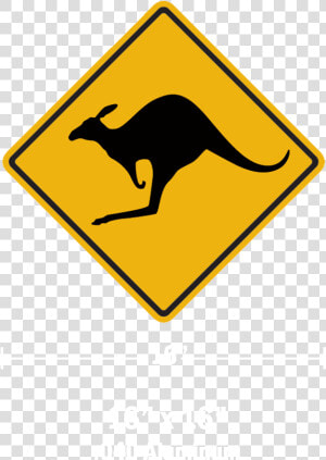 Kangaroo Sign Clipart Kangaroo Signage Traffic Sign   Kangaroo Street Sign  HD Png Download