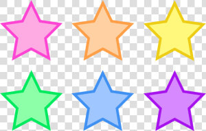 Animated Star Clip Art   Colorful Stars Clipart  HD Png Download