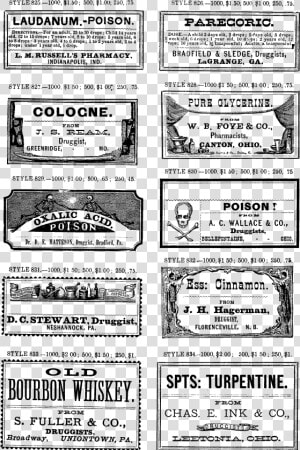 Clip Art Vintage Labels No Oh   Civil War Medicine Labels  HD Png Download