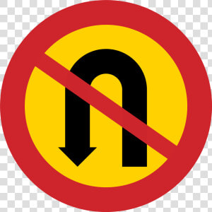 Traffic Signs Circle Yellow Icon Png Clipart   Png   No U Turn Signs  Transparent Png