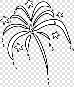 Firework Clipart Outline   Fireworks Clipart Black And White Png  Transparent Png