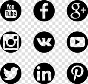 Social Network Icons Png   Social Icons Black Png  Transparent Png