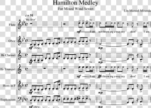 Hamilton Medley Piano Sheet Music  HD Png Download