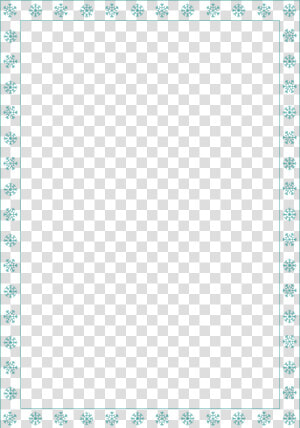 Thin Snowflake Borders   Thin Borders  HD Png Download