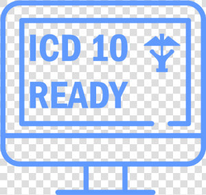 Icon Of Computer With Icd 10 Wording On Screen   Free Watch Your Head Sign  HD Png Download