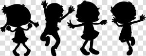 Kids Silhouette Png   Cartoon Kids Silhouette  Transparent Png