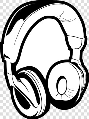 Headphones Computer Headphone Clipart Black And White   Computer Headphone Clipart  HD Png Download