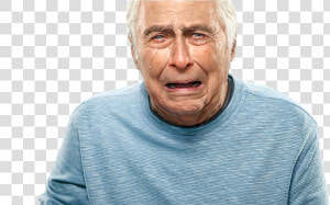 Crying Male Patient With Pseudobulbar Affect   Old Man Crying Transparent  HD Png Download