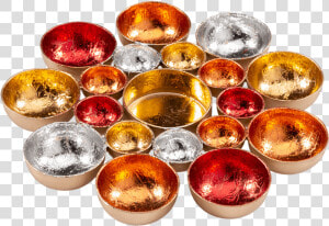 Tealight Holder Red gold  Round   Christmas Ornament  HD Png Download