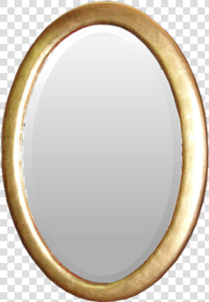 Gold Leaf Oval Mirror Frame   Circle  HD Png Download