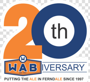 Wab 20th Logo Overlay   Woodward Avenue Brewers  HD Png Download