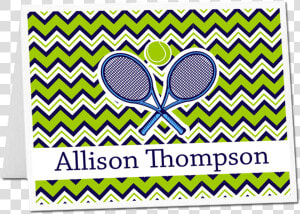 Personalized Chevron Tennis Stationery Title Personalized   Textile  HD Png Download