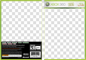 Xbox 360 Cover T Template   Png Download   Xbox 360 Back Cover Template  Transparent Png