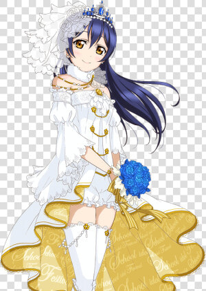 Love Live Sonoda Umi Cards   Png Download   Love Live Umi Wedding Dress  Transparent Png