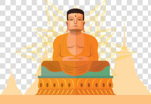 Meditation fictional Character guru zen   Buddha Free Illustration Download  HD Png Download