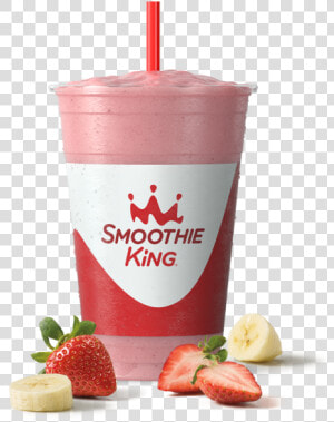 Sk Fitness Hulk Strawberry With Ingredients   Smoothie King Smoothie  HD Png Download