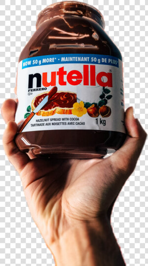 Nutella   Png Download   Holding Nutella Jar  Transparent Png