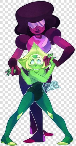 Art Artists On Tumblr Su Garnet Steven Universe Peridot   Steven Universe Garnet And Peridot  HD Png Download