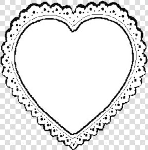 Heart Shape Borders Clipart Black And White   Lace Heart Clipart  HD Png Download