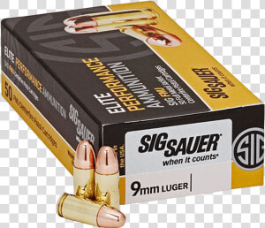 Sig Sauer 9mm Ammo  HD Png Download