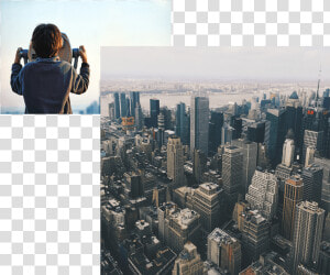 New York Skyline And Boy Looking Out To Nyc   New York City  HD Png Download