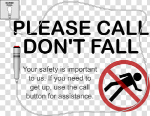 Call Don T Fall Clip Arts   Patient Safety Fall Prevention In Hospitals  HD Png Download