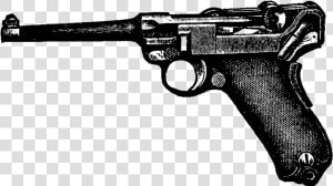 Gun Pistol Luger Digital Download   Gun Vintage Free Art  HD Png Download