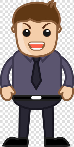 Angry Man Corporate Cartoon   Cartoon People Angry  HD Png Download