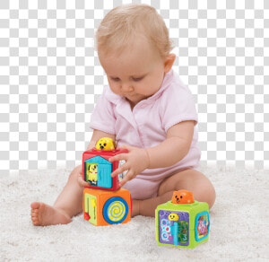 Baby Playing With Blocks Png   Png Download   Zabawki Interaktywne Dla Niemowlaka  Transparent Png