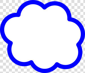 Blue Cloud Svg Clip Arts   Cloud With Blue Outline  HD Png Download