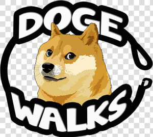 Doge Walks Logo Style Max Height   Shiba Inu  HD Png Download