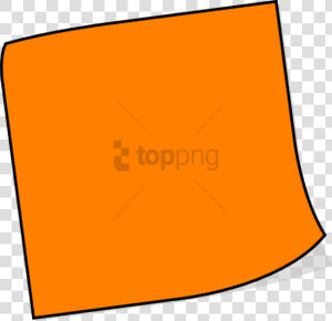 Orange Sticky Clip Art   Sticky Note Clipart With No Background  HD Png Download