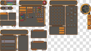 Pixel Art Rpg Golden Ui By Buch415   Pixel Art User Interface  HD Png Download