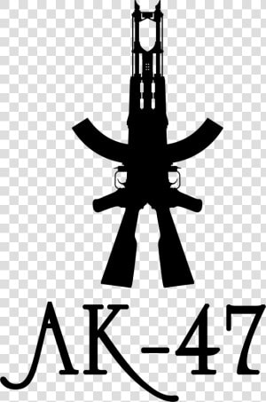 Ak 47 Tattoo Firearm Silhouette Honda   Ak 47 Silhouette  HD Png Download