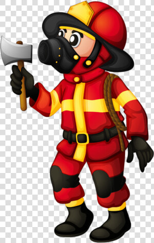 Policeman Clipart Fireman   Cartoon Firefighter  HD Png Download