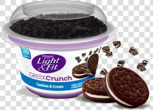 Cookies  amp  Cream Nonfat Greek Yogurt Crunch   Light And Fit Cookies And Cream Yogurt  HD Png Download