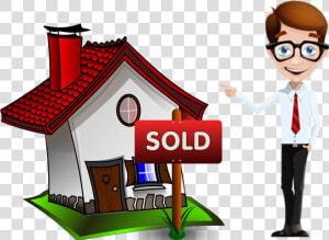 House Sold Clip Art   Transparent Cartoons   House Sold Clip Art  HD Png Download