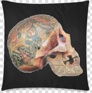 Colored Human Skull Custom Zippered Pillow Case 18   Cushion  HD Png Download