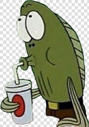  spongebob  spongebobsquarepants  funnymeme  meme  fish   Spongebob Drinking Soda Meme  HD Png Download