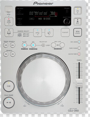 Pioneer Cdj 350 White  HD Png Download