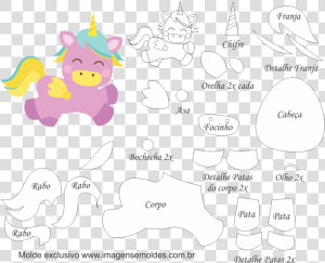 Molde De Unicornio Em Eva  HD Png Download