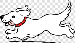 Dog  Running  Pet  Happy  White  Tongue   Dog Running Coloring Pages  HD Png Download