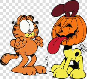 Halloween Garfield Cat  Garfield Halloween  Garfield   Garfield And Odie Halloween  HD Png Download