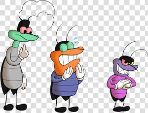 Oggy And The Cockroaches In Drawing  HD Png Download