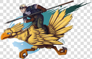 Chocobo Drawing Riding   Final Fantasy Vii Chocobo  HD Png Download