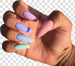  acrylic  acrylicnails  nails  cute  aesthetic   Acrylic Nails Different Colors  HD Png Download