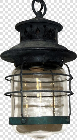 Arts And Crafts Lantern Hanging Light Fixture Rewired   Ceiling Fixture  HD Png Download