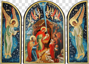 Nativity Scene Triptych   Nativity Triptych Icon  HD Png Download