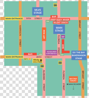 20thstreetmap Web   20th Street Block Party Map  HD Png Download