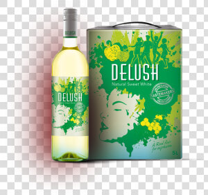 Delush White Wine Pack   Delush Wine Alcohol Percentage  HD Png Download